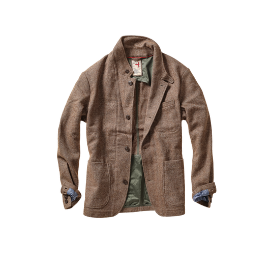 Relwen Heritage Trap Blazer - Rustic Brown Twill Black