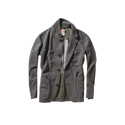 Relwen Pique Trap Blazer - Dark Grey Heather Dim Gray