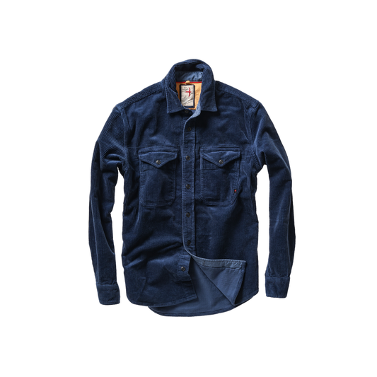 Relwen Cord Workshirt - Admiral Blue Dark Slate Gray