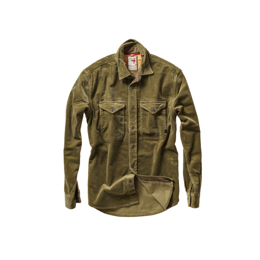 Relwen Cord Workshirt - Moss Black
