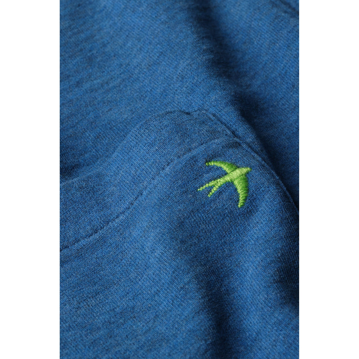 Relwen Ringspun L/S Pocket Tee - Bright Marine Heather Dark Slate Blue