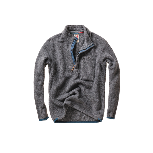 Relwen Wooly Shag Snap-Zip - Light Charcoal Heather Black
