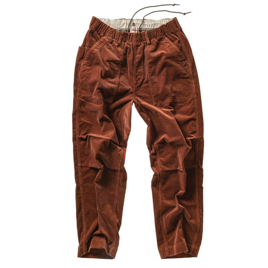 Relwen Drawstring Utility Pant - Chestnut Cord Saddle Brown