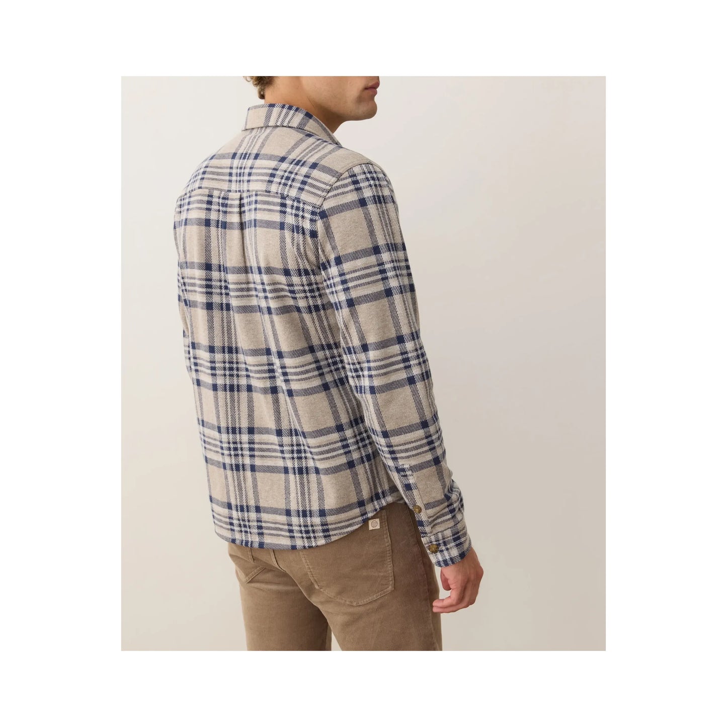 Pacifica Stretch Twill Overshirt - Taupe Plaid - DUNE + SALT