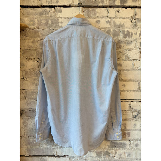 Hartford Men's Paul End-On-End Shirt - Blue Light Slate Gray