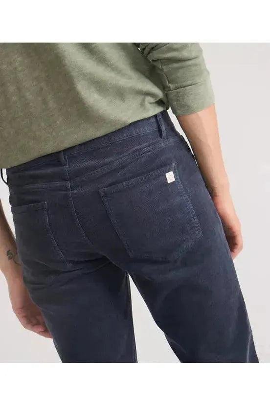 Terry Cord Slim Straight 5 Pocket Pant - Midnight Navy - DUNE + SALT