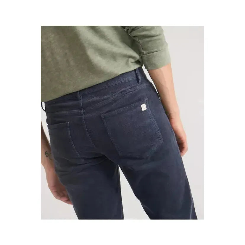 Terry Cord Slim Straight 5 Pocket Pant - Midnight Navy - DUNE + SALT