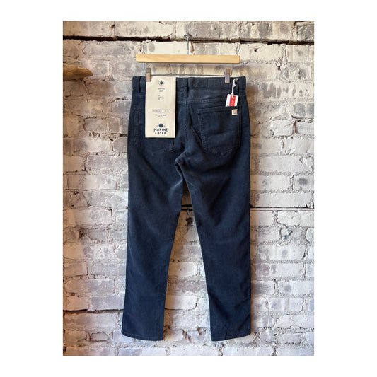 Terry Cord Slim Straight 5 Pocket Pant - Midnight Navy - DUNE + SALT