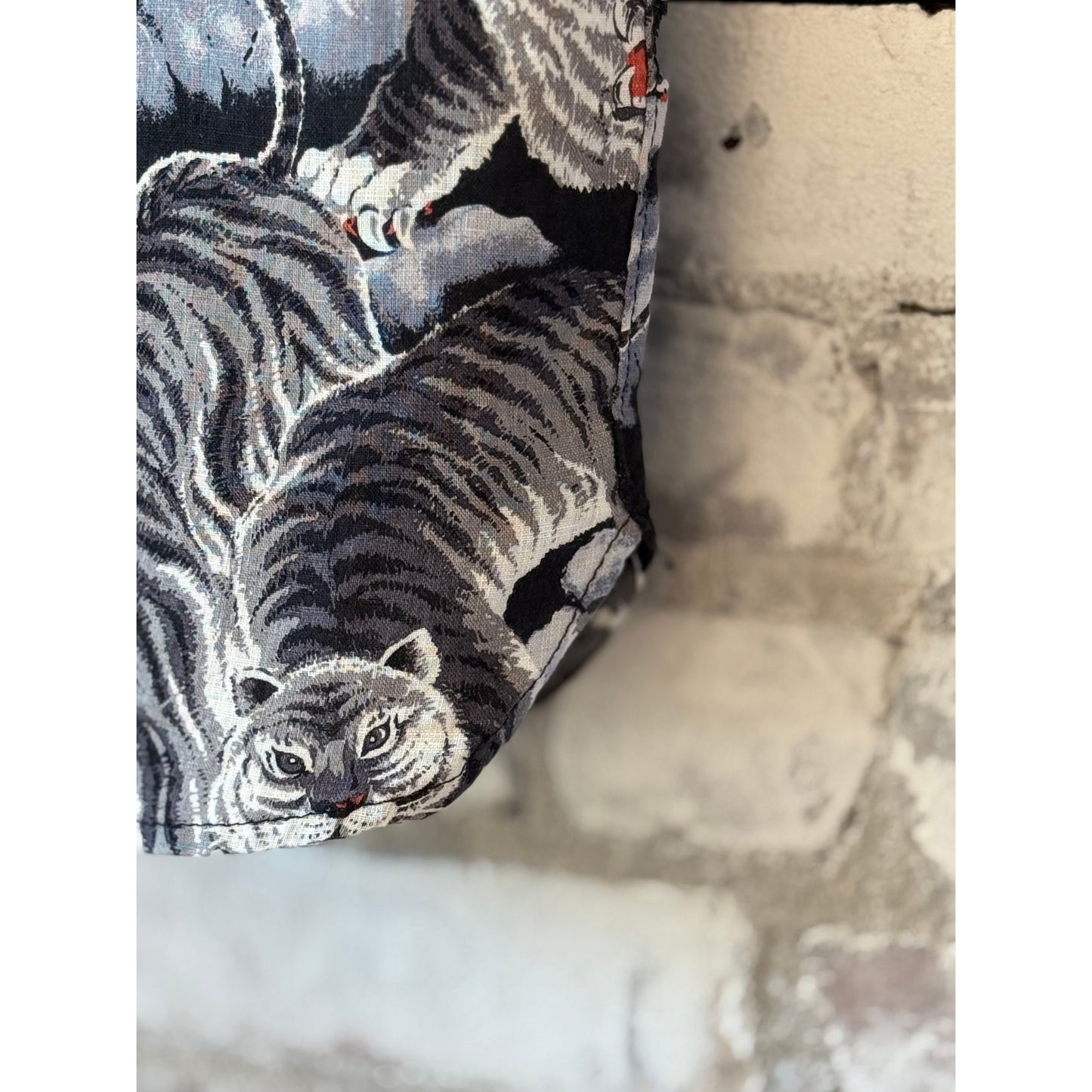 Freenote Cloth Hawaiian Tiger Shirt - Black Light Gray