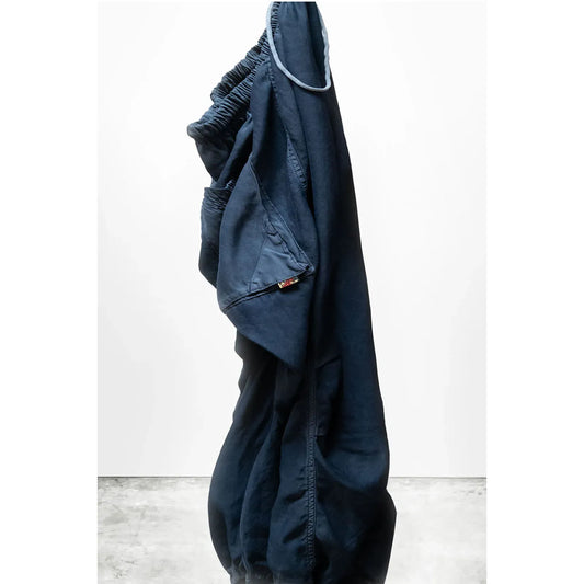 FreeCity MATTE/SATIN LOOSE DRAWCORD BIGGY PANT - Moonshrooms White Smoke