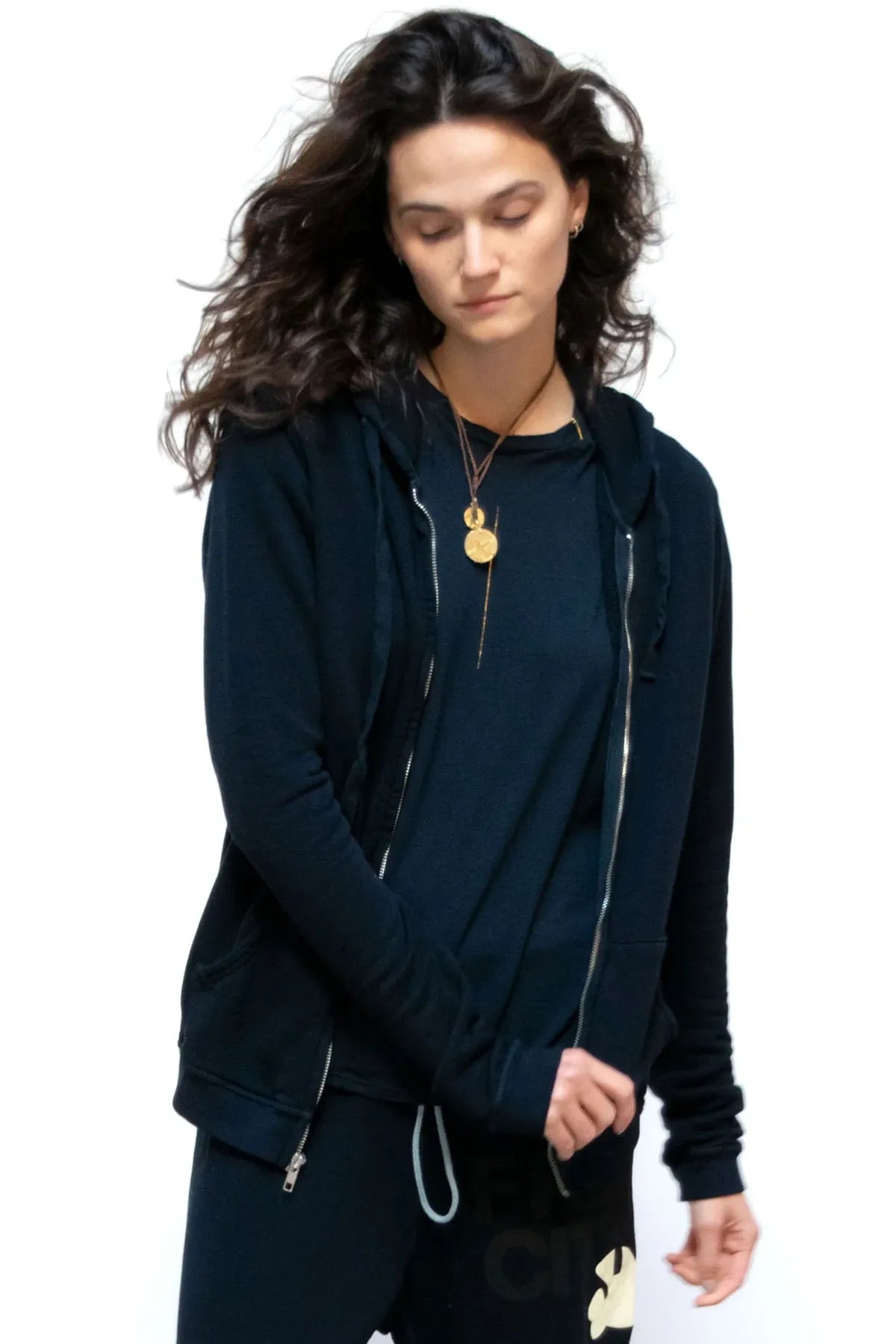 SUPERFLUFF LUX zip hoodie - Deepspace/Cream