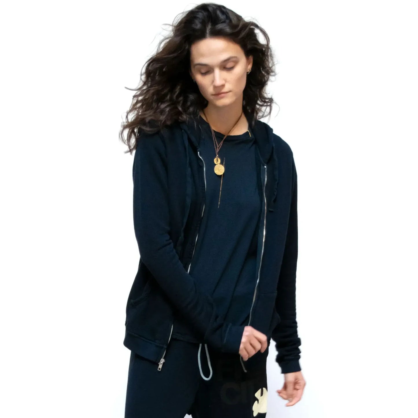 SUPERFLUFF LUX zip hoodie - Deepspace/Cream - DUNE + SALT