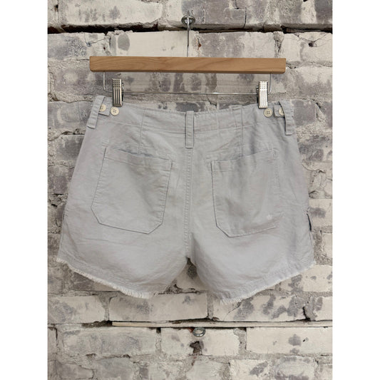 Light blue women's drill shorts by G1 Women's, featuring a comfortable fit and casual style for warm weather.