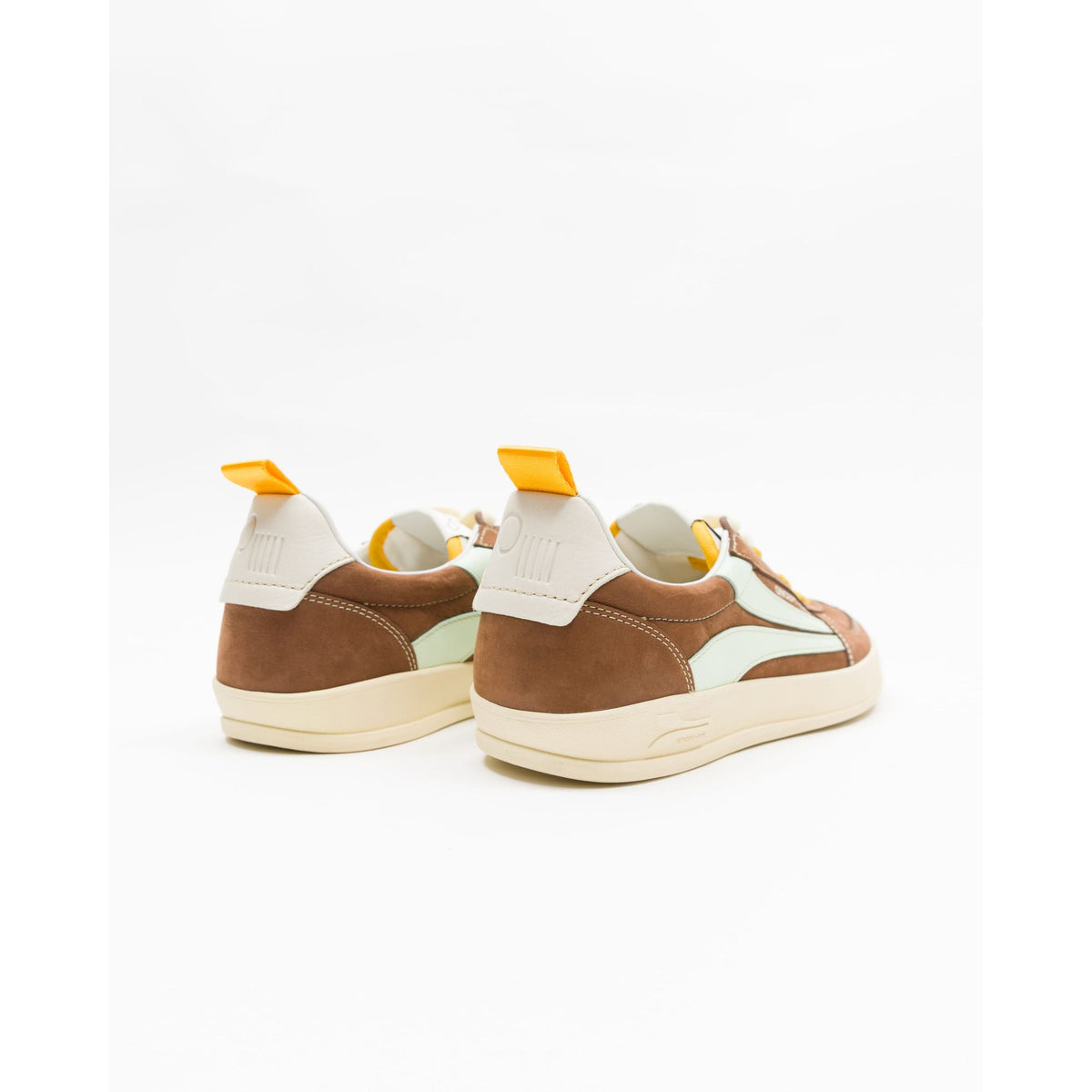 Men's Fez Mocha sneaker by Oncept, showing the back view with brown suede and casual design.
