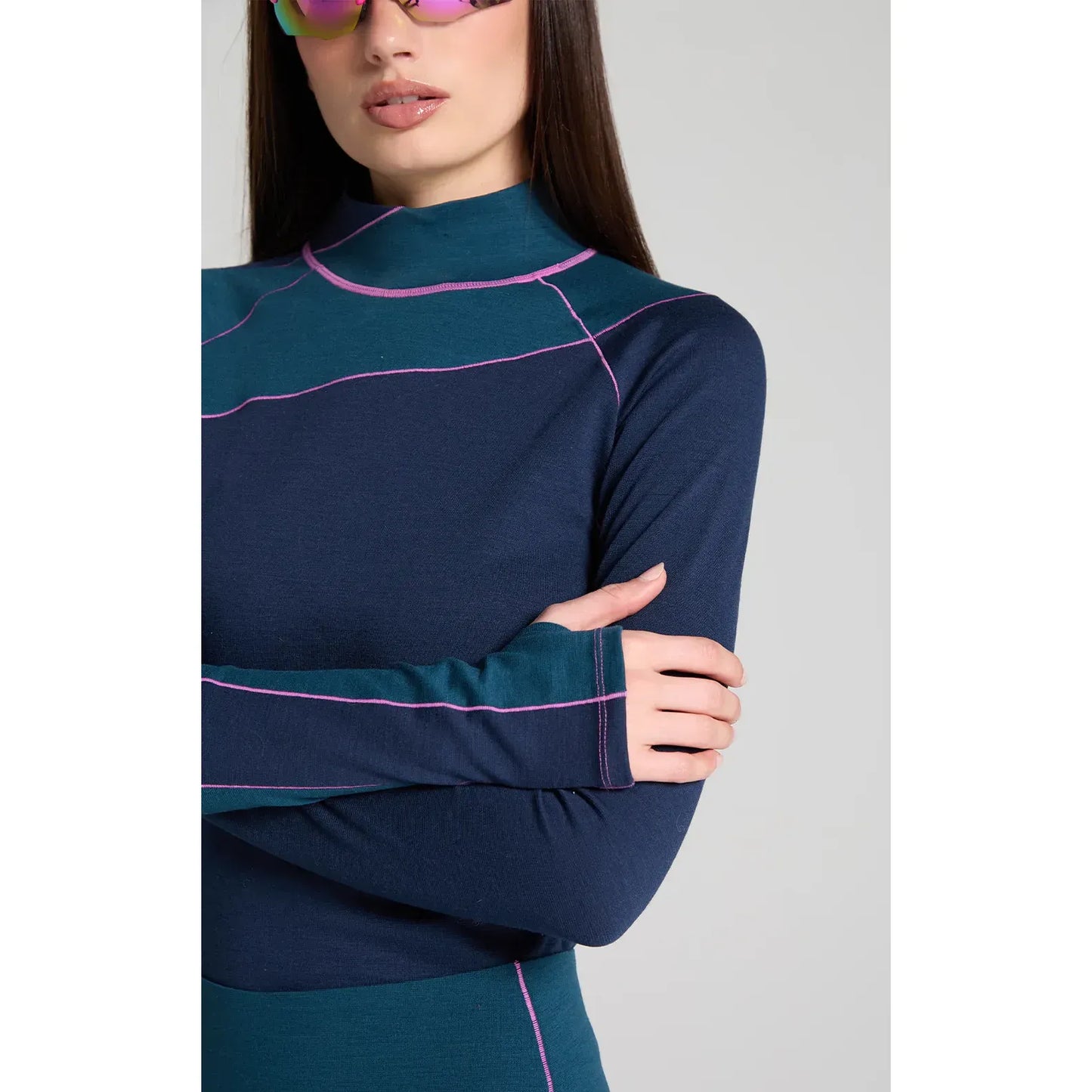 Wool Sculpt Merino Mock Neck - Slushi - DUNE + SALT