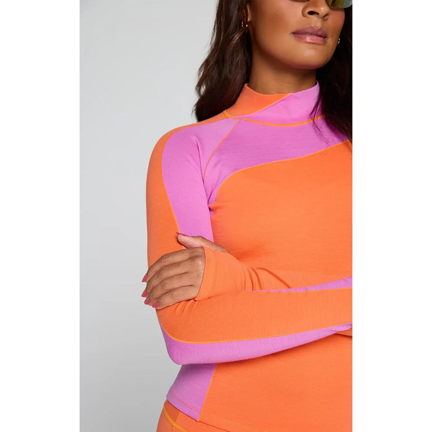 Wool Sculpt Merino Mock Neck - Spicy - DUNE + SALT