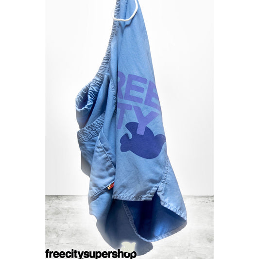 FreeCity FREECITY MATTE/SATIN BACK/POCKET SHORT - Periwinkle Plant Powder White Smoke