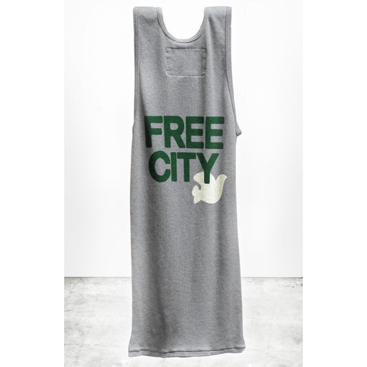 Women's Heather Army tank top by Freecity, RTU/1999 Heather SuperVintag, casual sleeveless shirt with vintage Heather fabric.