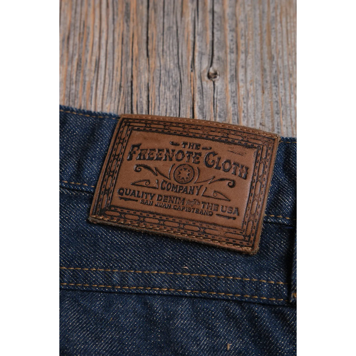 Men's Freenote Cloth Portola Classic Taper 13 oz denim jeans in natural rinse, featuring a tapered fit and durable denim fabric.