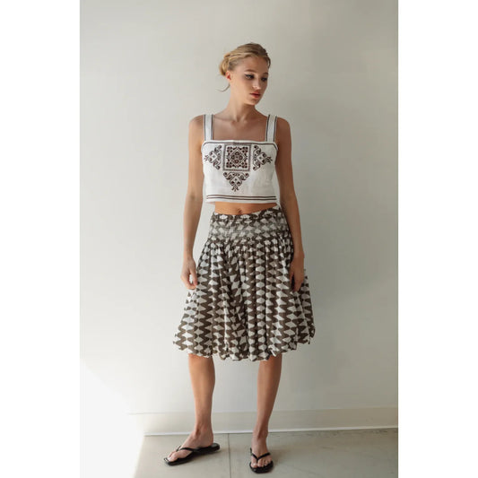 Soft Bubble Skirt - Tribal Zig Zag - DUNE + SALT