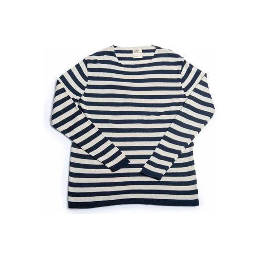 Cotton Linen Harbour Jailhouse Sweater - Ink/Seashell - DUNE + SALT