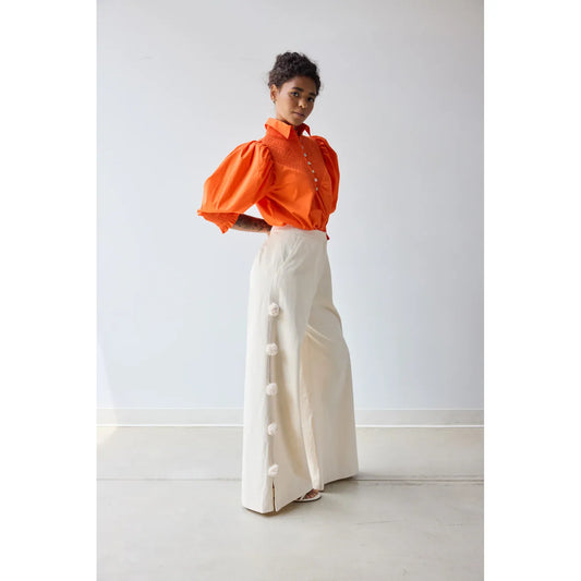 Pom Pom Trouser - Custard - DUNE + SALT