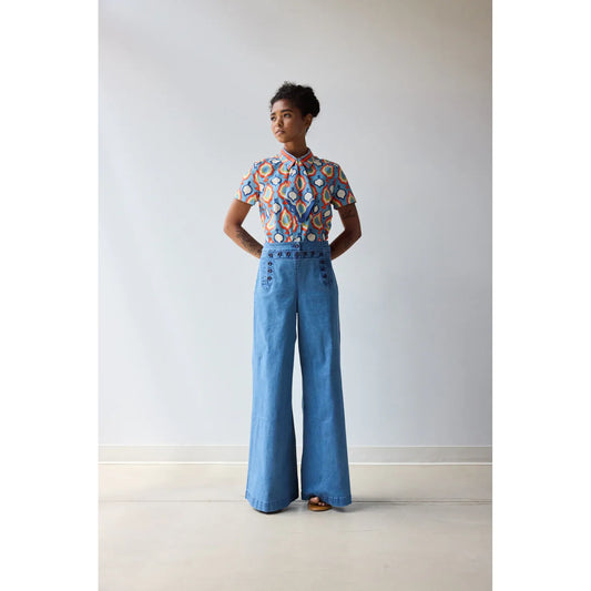 Flared Sailor Pant - Medium Wash - DUNE + SALT