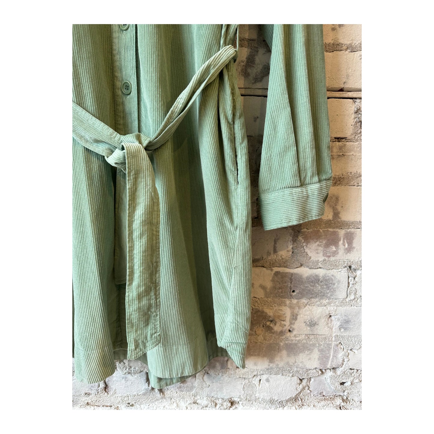 Corduroy Revol Dress - Jade - DUNE + SALT