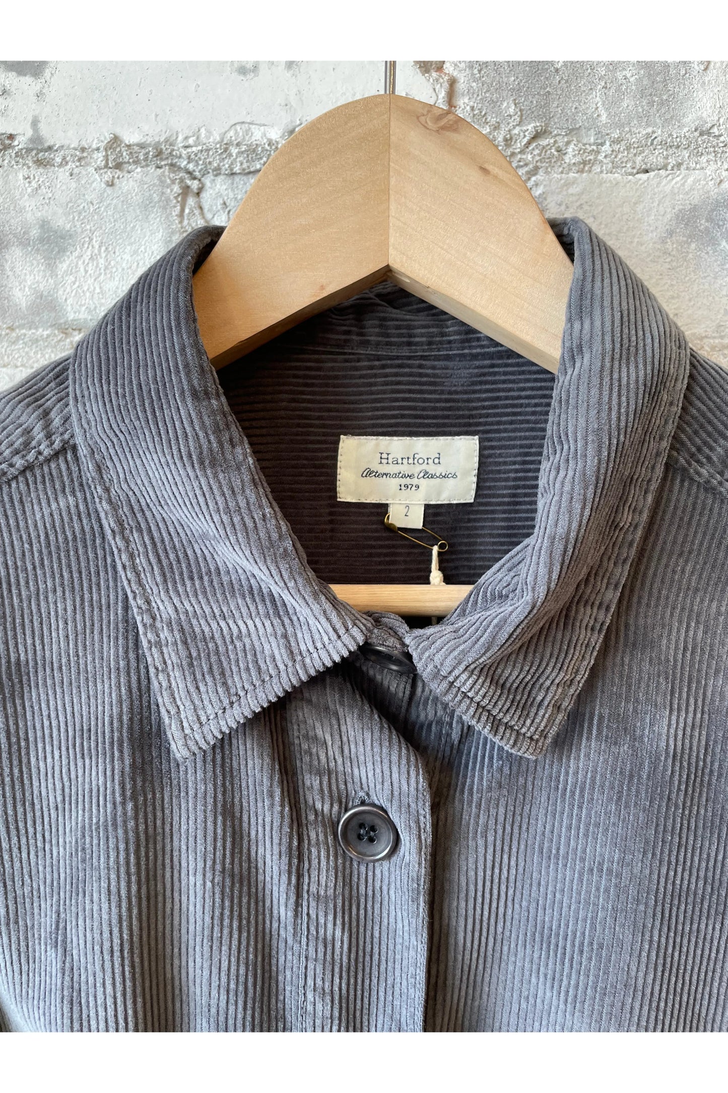 Corduroy Revol Dress - Charcoal - DUNE + SALT