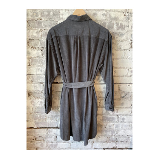 Corduroy Revol Dress - Charcoal - DUNE + SALT