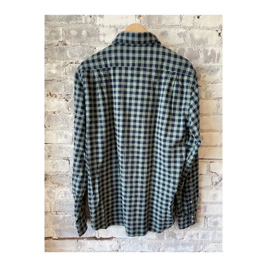Paul Large Gingham Flannel - Mint/Navy - DUNE + SALT