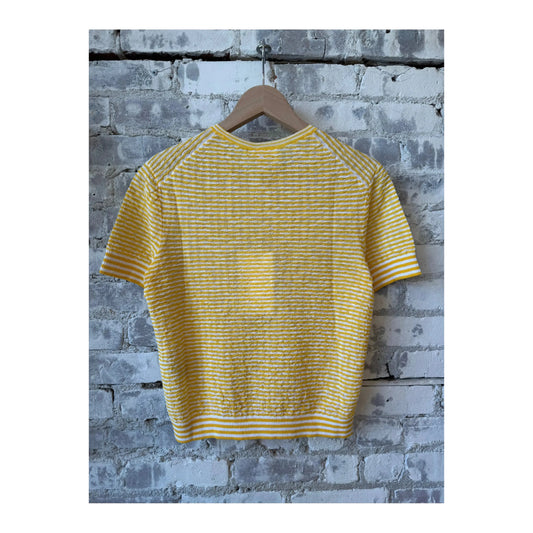 Top in Seersucker Knit - Mango Yellow - DUNE + SALT