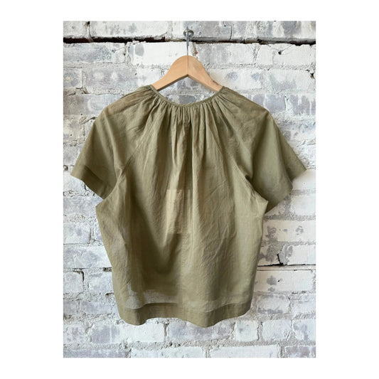 Cotton-Voile SS Top - Chino Green - DUNE + SALT
