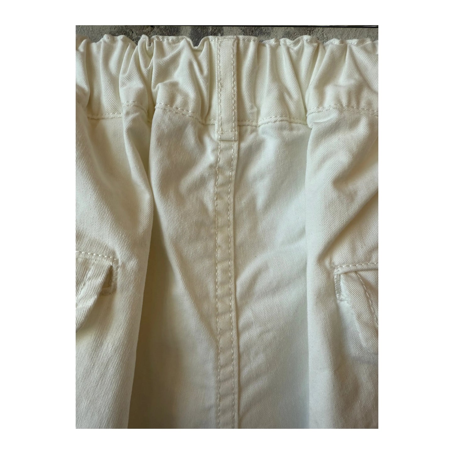 Cotton Chino Cloth Peg Top Pants - Off White - DUNE + SALT