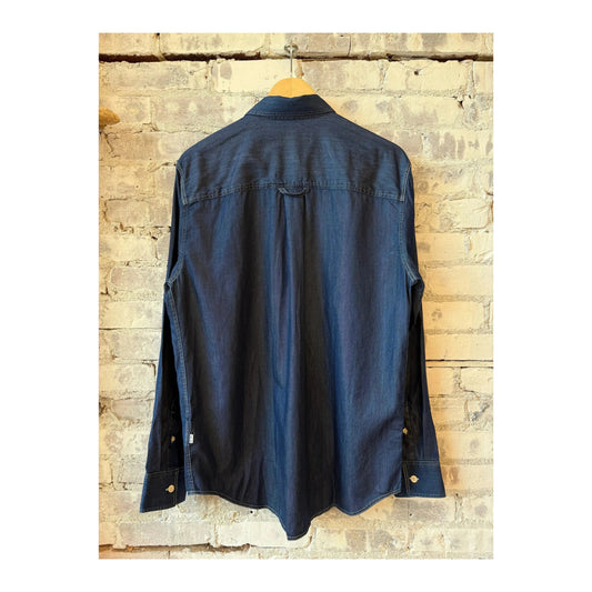 Colby Denim Shirt - Medium Indigo - DUNE + SALT