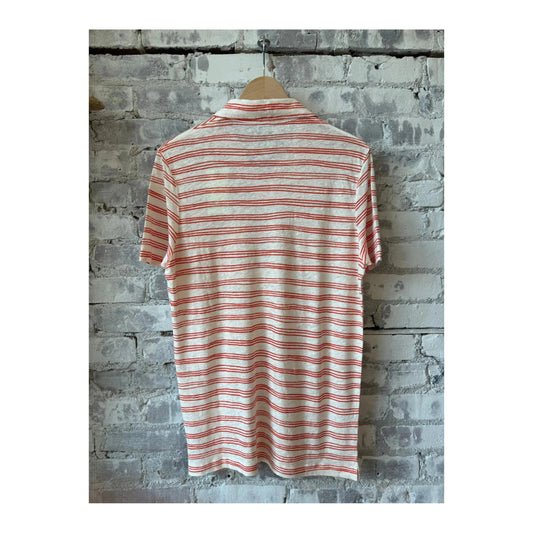 Knitted Polo - Poppy/Ecru - DUNE + SALT