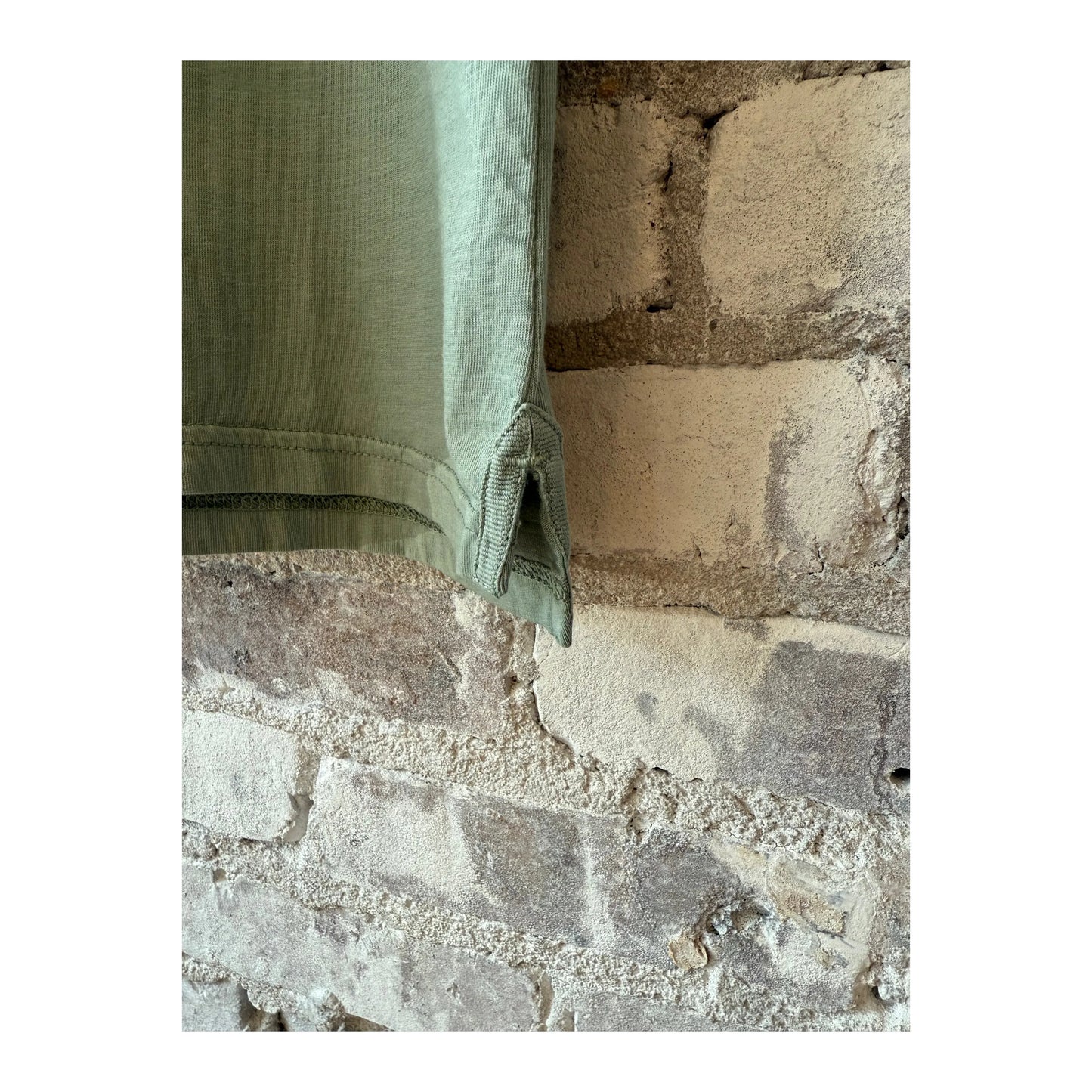 SS Cotton Jersey Polo - Faded Green - DUNE + SALT