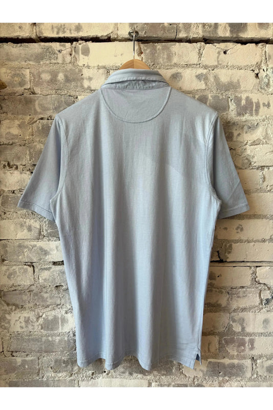 SS Cotton Jersey Polo - Sky Blue - DUNE + SALT