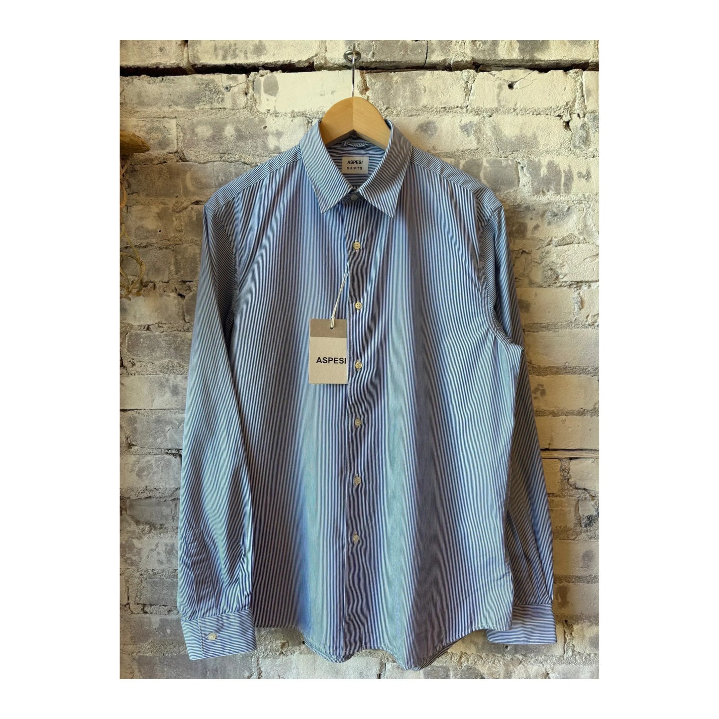 Comma Poplin Shirt - Micro Blue Stripe - DUNE + SALT
