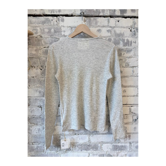 Melange Double Face LS Crew - Heather Gray - DUNE + SALT