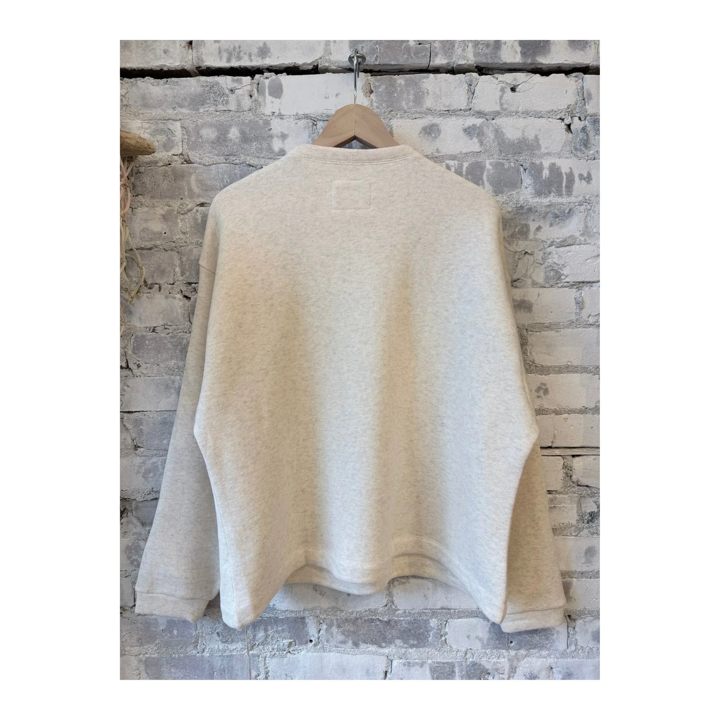 L/S Cotton Tencel Brushed Fleece Crew - Oat - DUNE + SALT