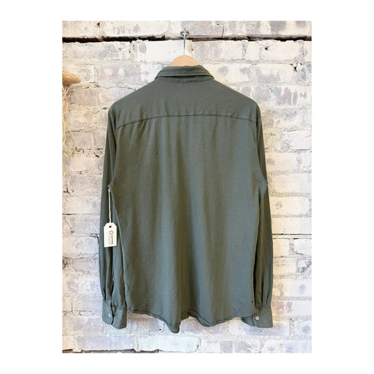 L/S Supima Jersey Easy Shirt - Basil - DUNE + SALT