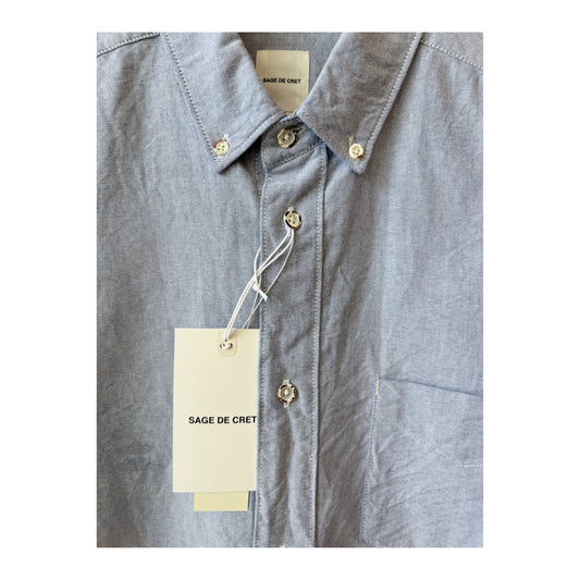 Heavy Oxford Short Point Collar Shirt - Navy - DUNE + SALT