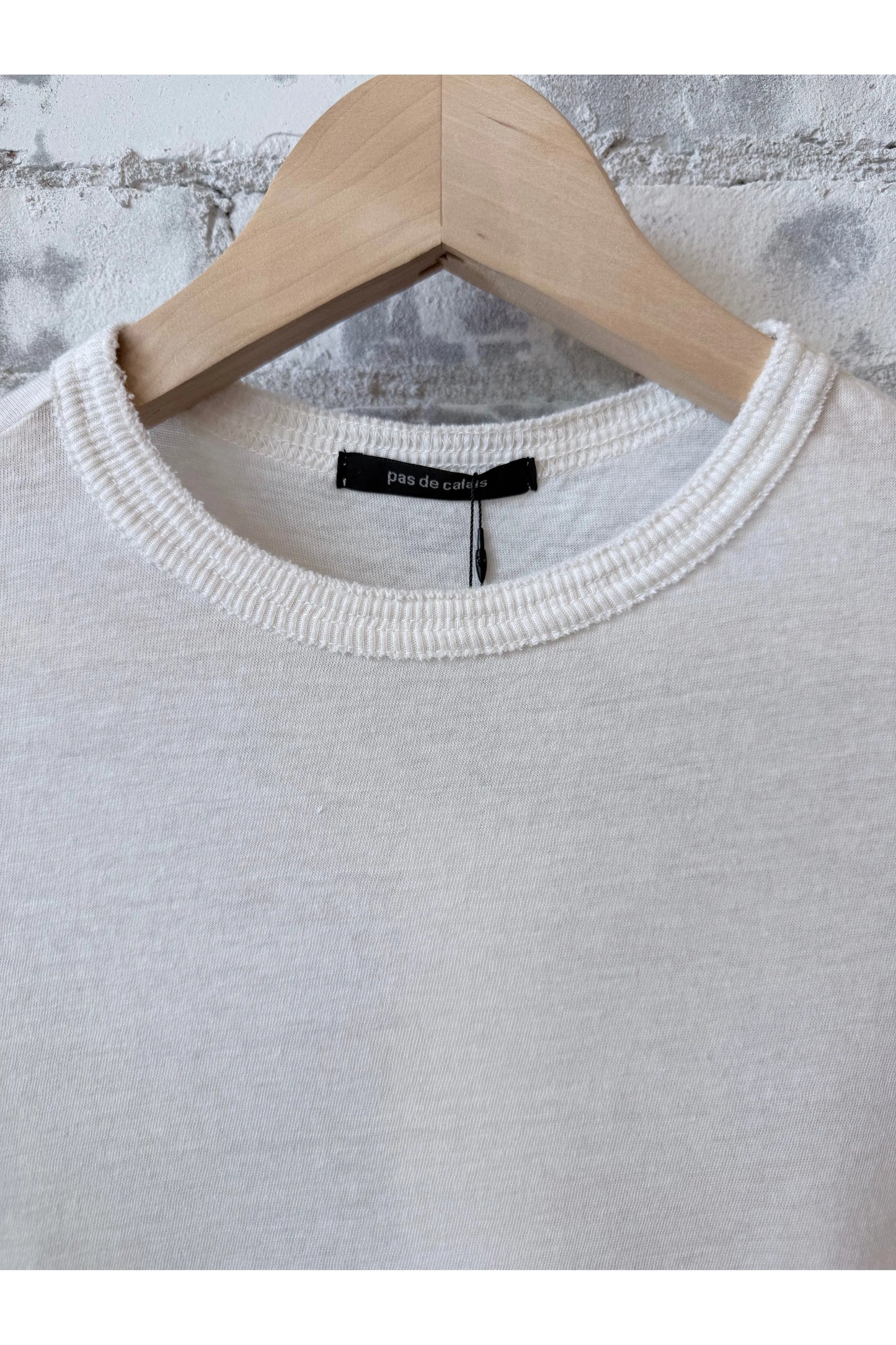 Cotton Gauze Jersey Pullover Crewneck - Ivory - DUNE + SALT