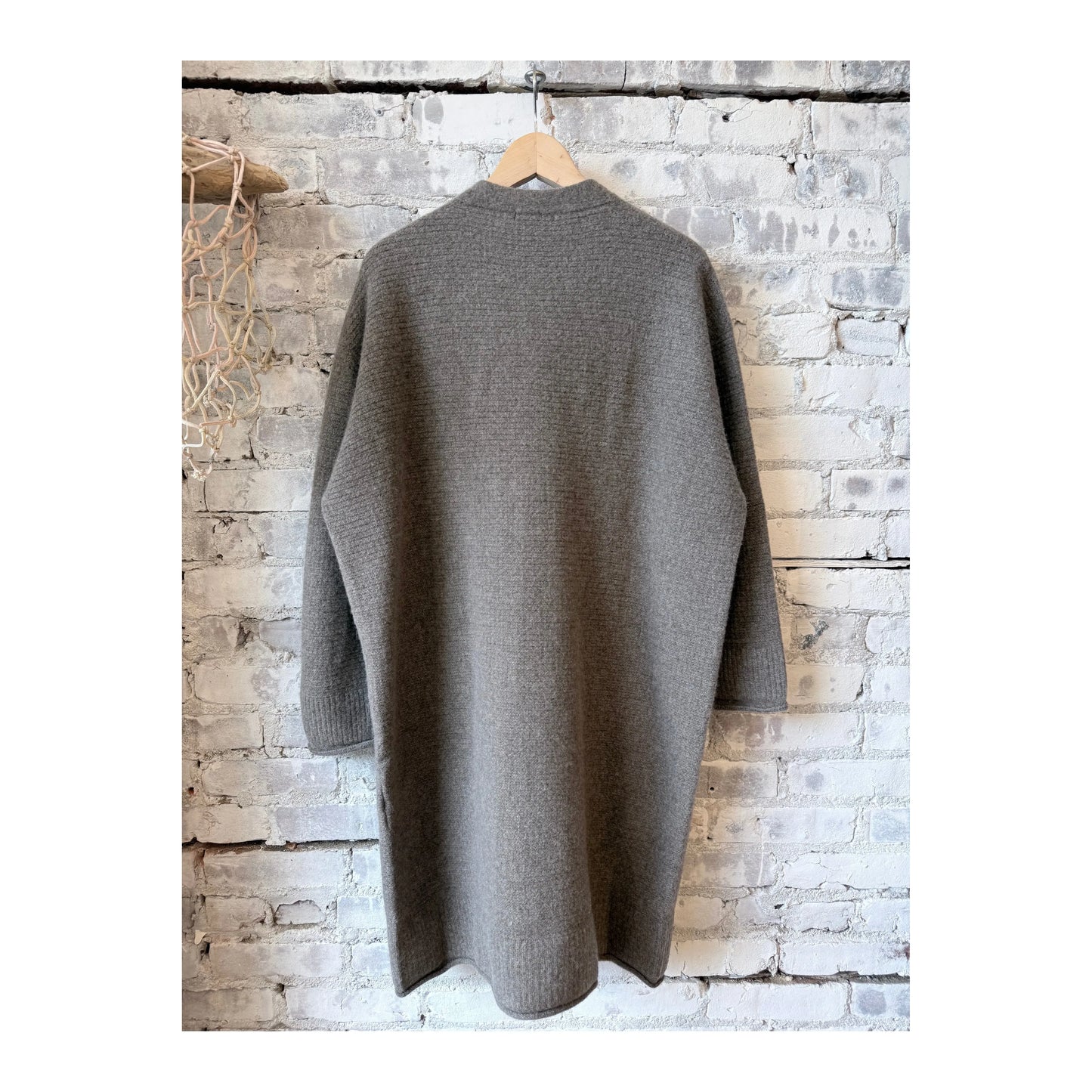 Cashmere/Wool Cardigan Coat - Greige - DUNE + SALT