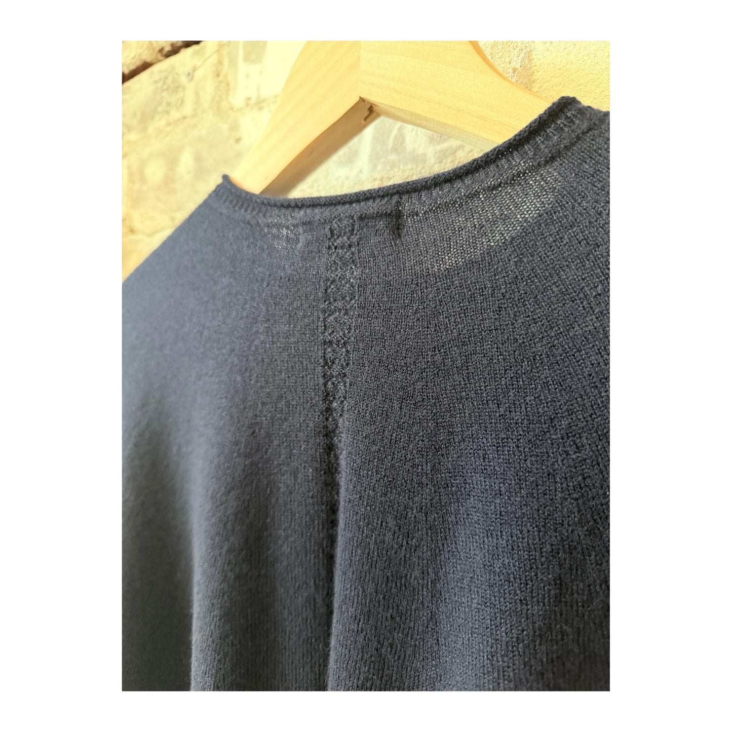 Airy Wool Crewneck Sweater - Navy - DUNE + SALT