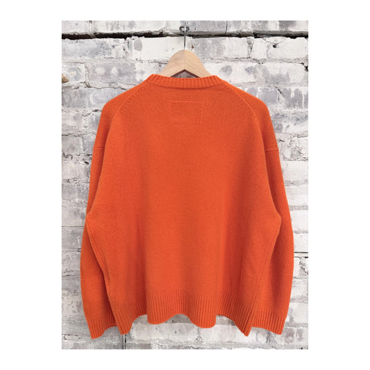 L/S Merino Jersey Knit Crew - Vermilion - DUNE + SALT