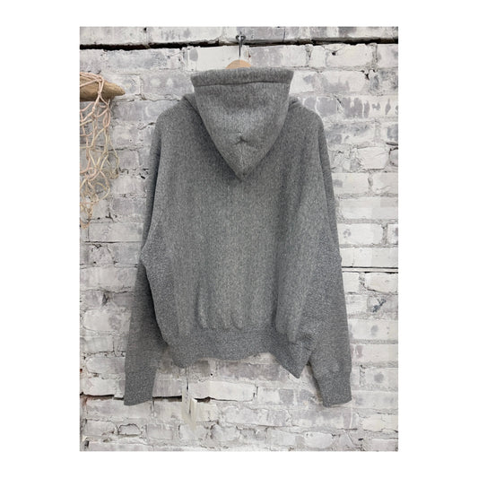 L/S Cotton Tencel Brushed Fleece Hoodie - Heather Charcoal - DUNE + SALT
