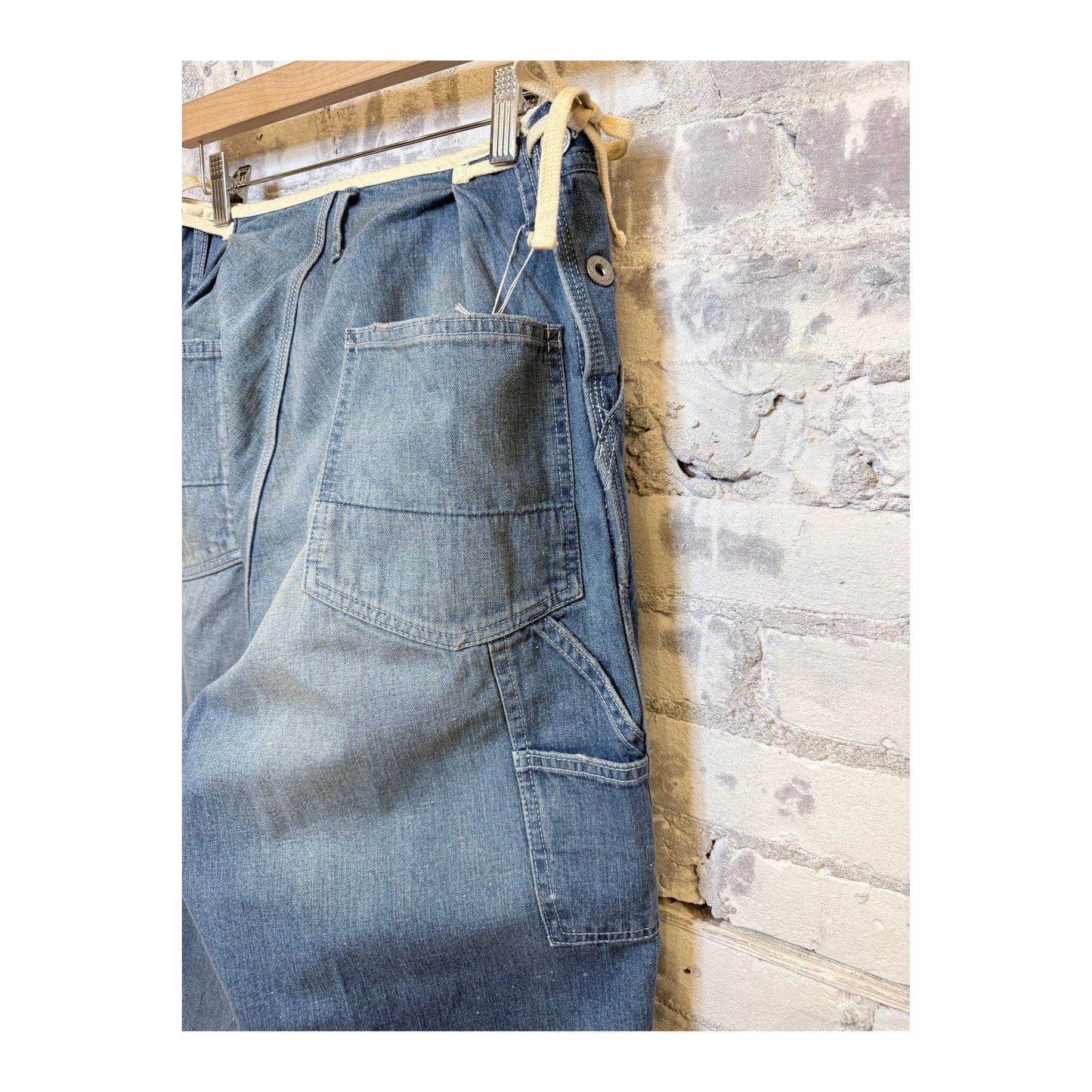 Denim Side Open Painter Pants - Used Wash - DUNE + SALT