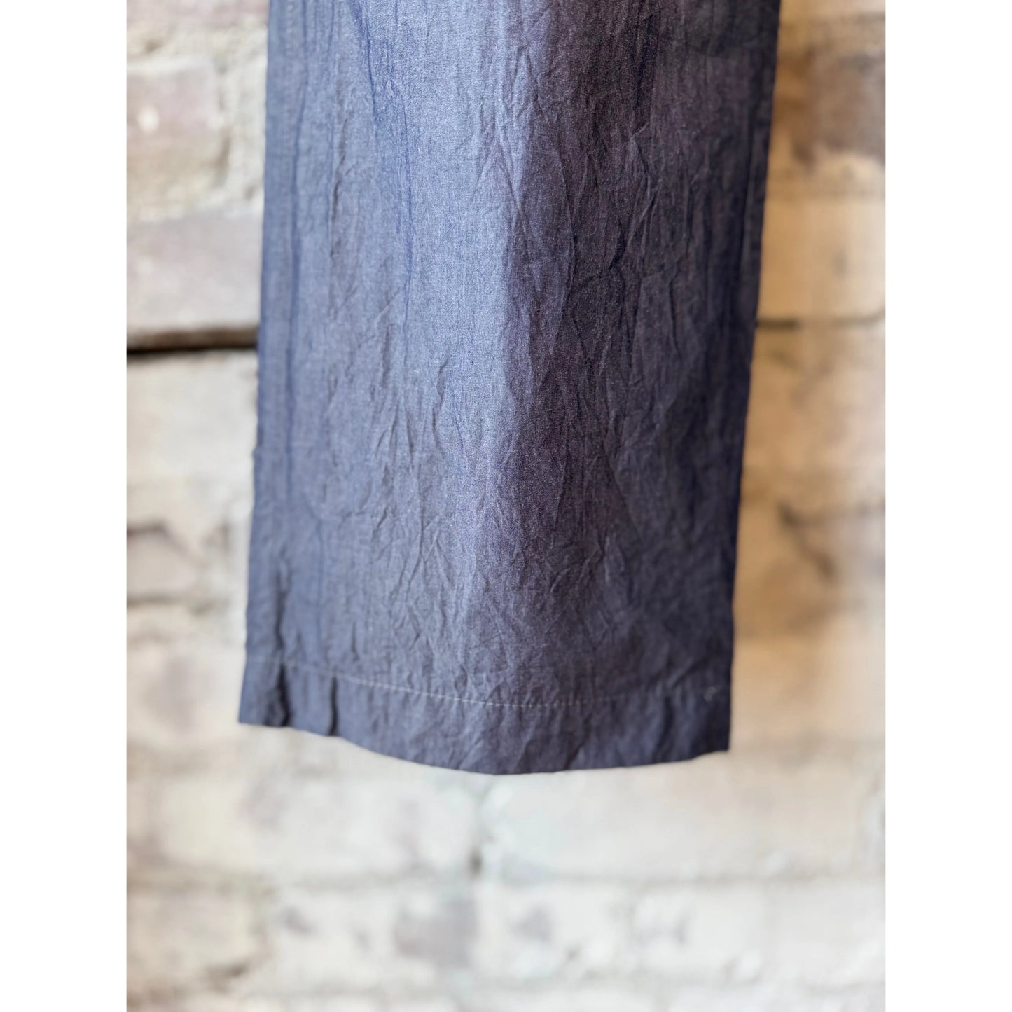 Tapered Crinkle Typewriter Easy Pant - Navy - DUNE + SALT